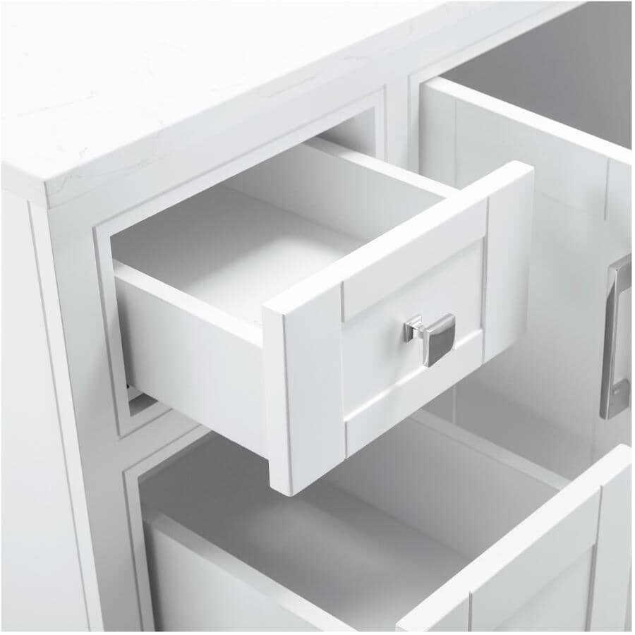 48" W x 22" D Soho Vanity with Quartz Stone Top - White