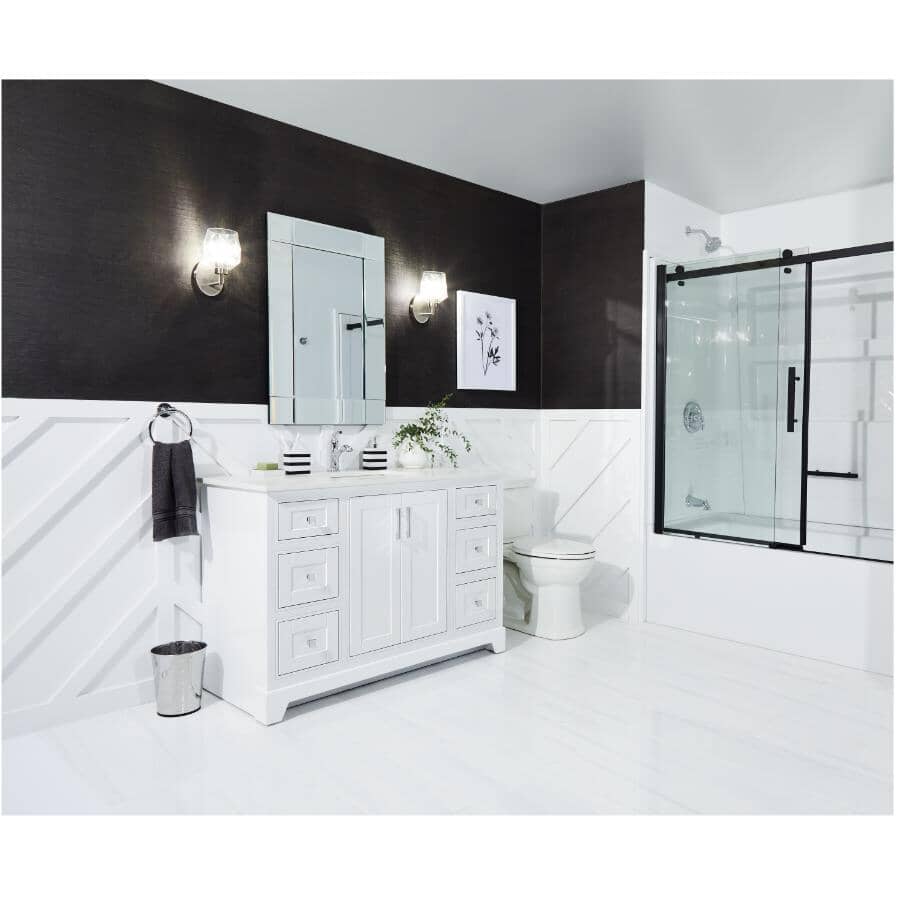 48" W x 22" D Soho Vanity with Quartz Stone Top - White