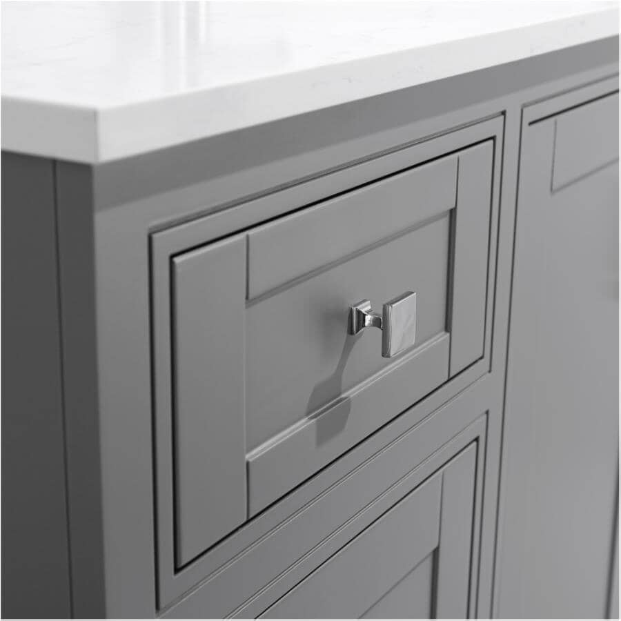 59" W x 22" D Soho Vanity with Quartz Stone Top - Graphite