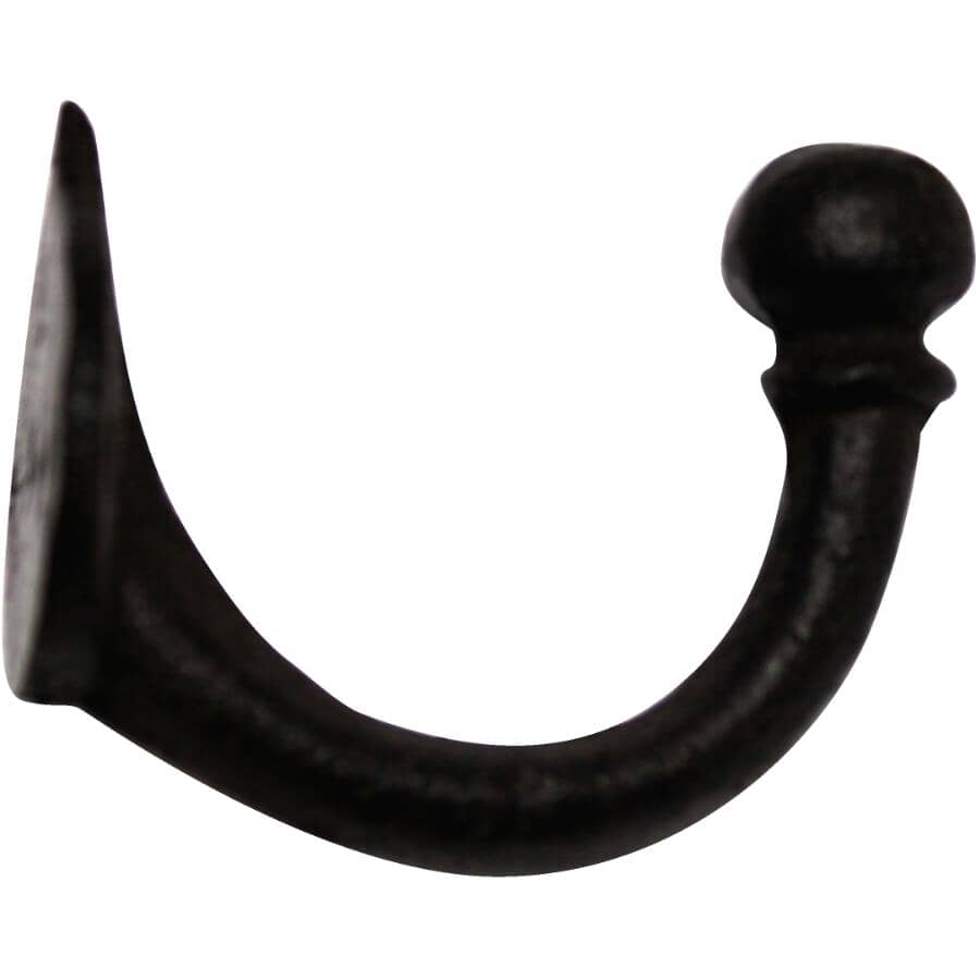 Round Cast Iron 1 Hook Hat/Coat Hook