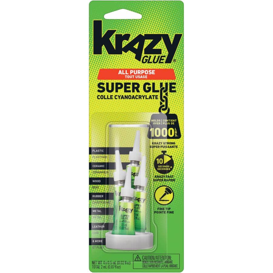 All Purpose Tube Super Glue - 0.5 ml, 4 Pack