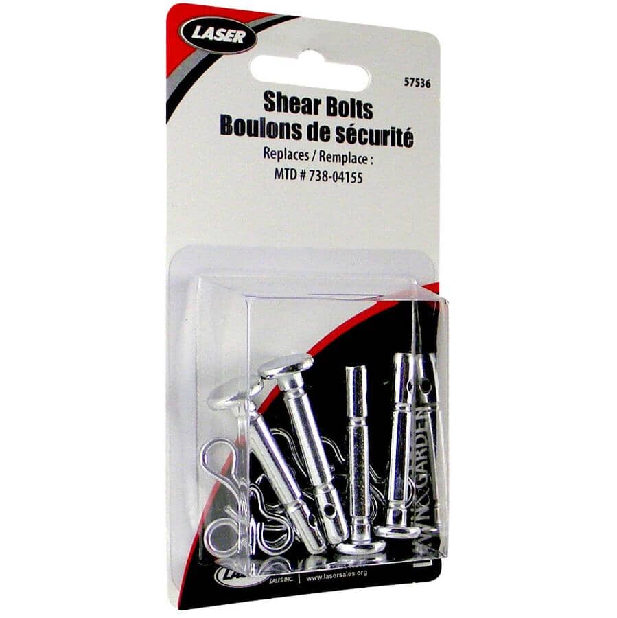 1/4" x 1-7/8" Shear Pins with Hitch Pins - 4 Pack