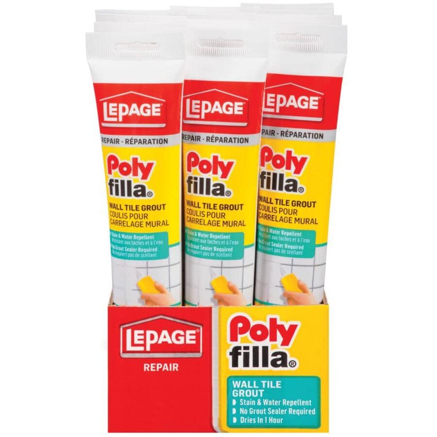 Polyfilla Wall Tile Grout - White, 162 ml