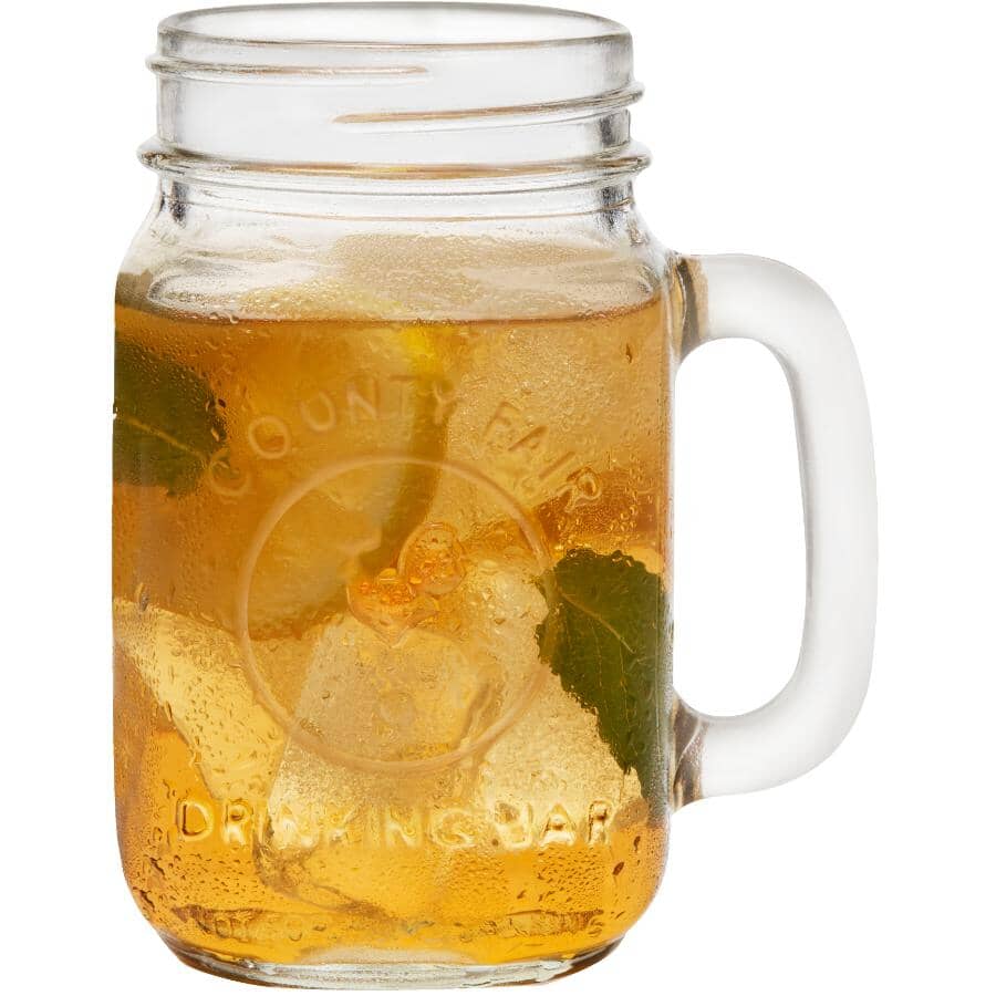 County Fair Glass Drinking Jar - 16 oz