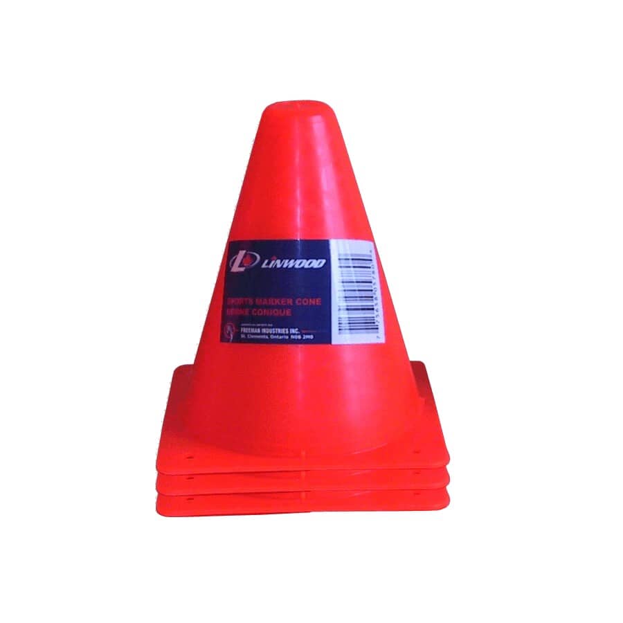 3 Piece 9" Orange Marker Cones