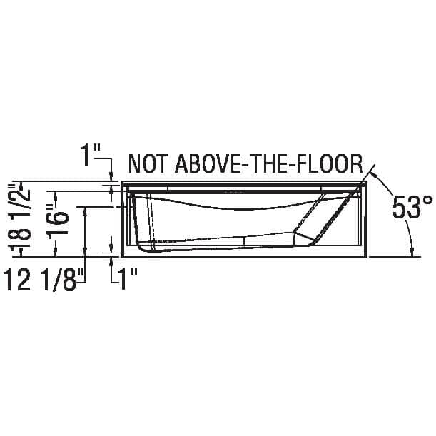 60" x 30" Essence 4 Piece AcrylX Tub Shower - with Left Hand Drain, White