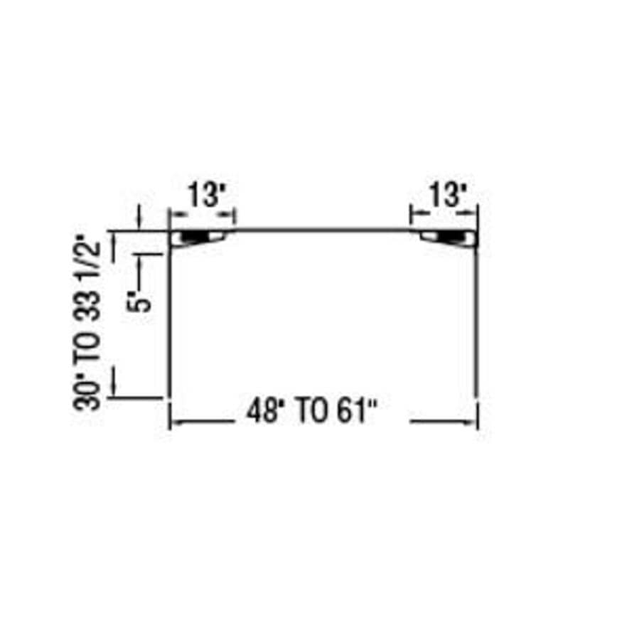 80" Finesse 5 Piece Polystyrene Tub Wall - White