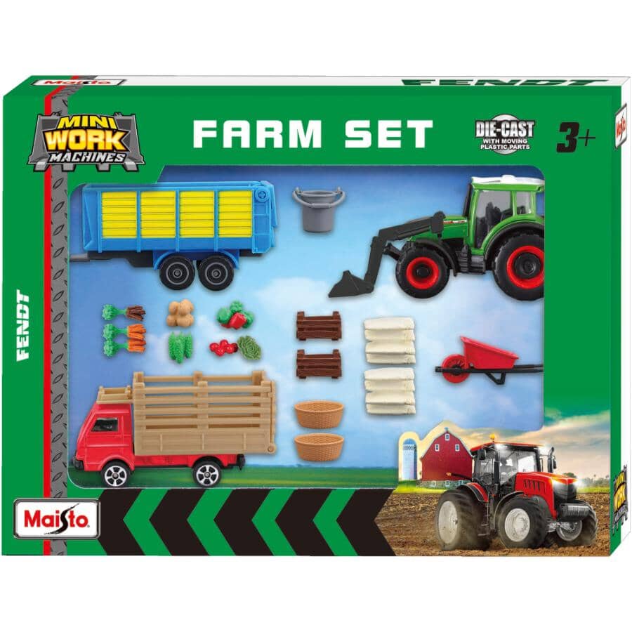 Die Cast Farm Set Playset - Mini Work