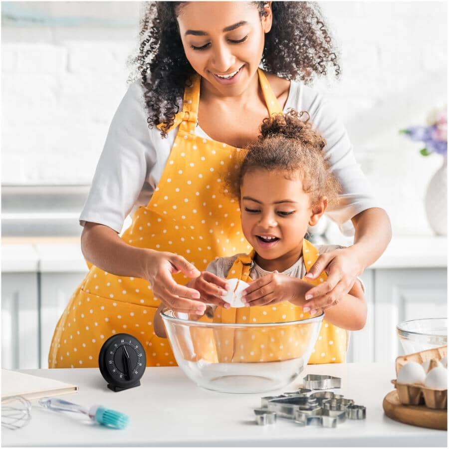 60 Minute Wind-Up Mechanical Timer - Black