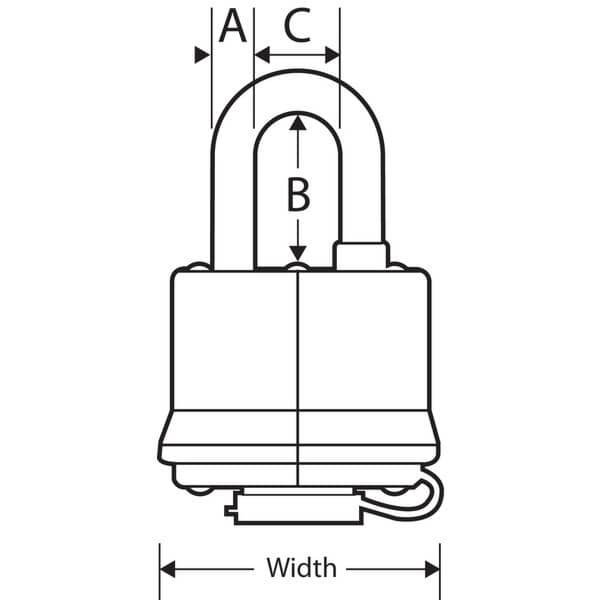 1-9/16" Laminated Covered Padlock