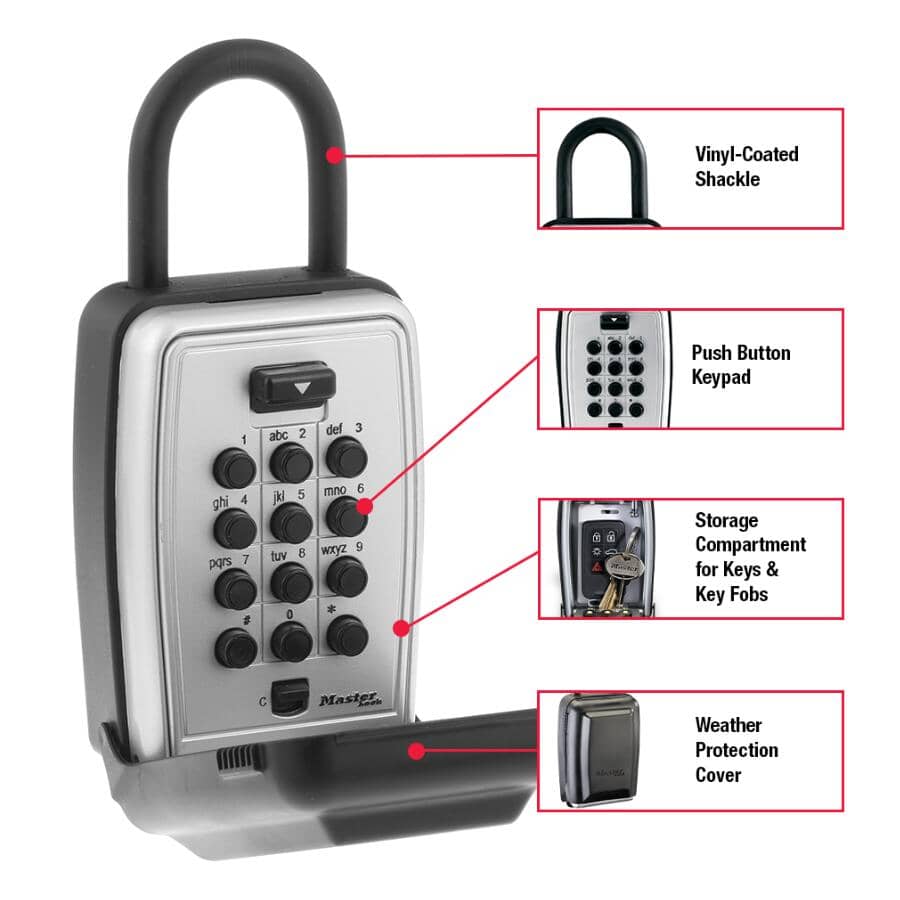 Portable Combination Lock Box - Key Safe