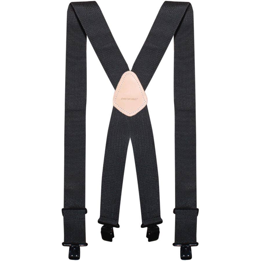 Non-Elastic Black Work Apron Suspenders