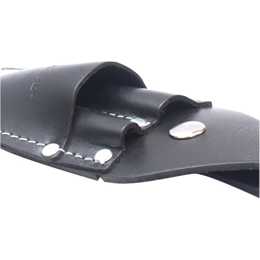 Tradesperson's Leather Utility Knife & Tool Pouch - 3 Pockets with 2" Belt Slots