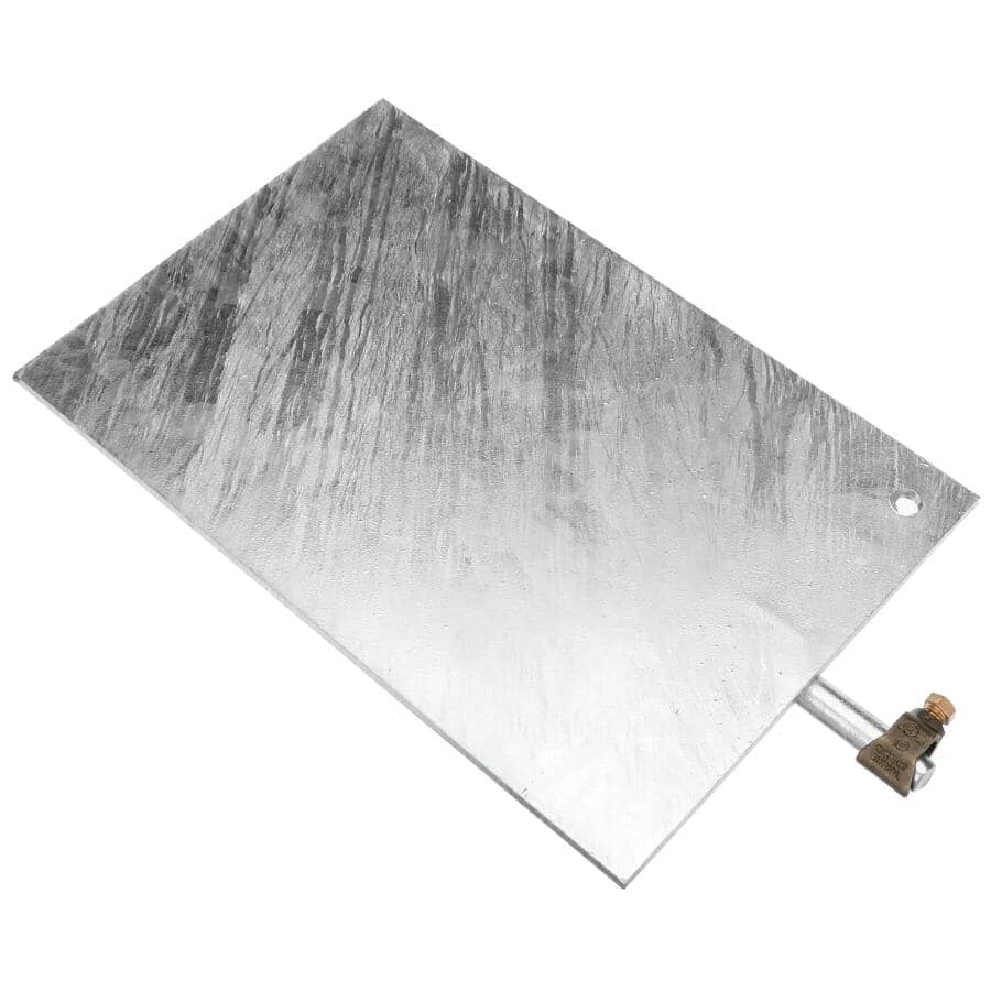 Galvanized Grounding Plate - with Connector