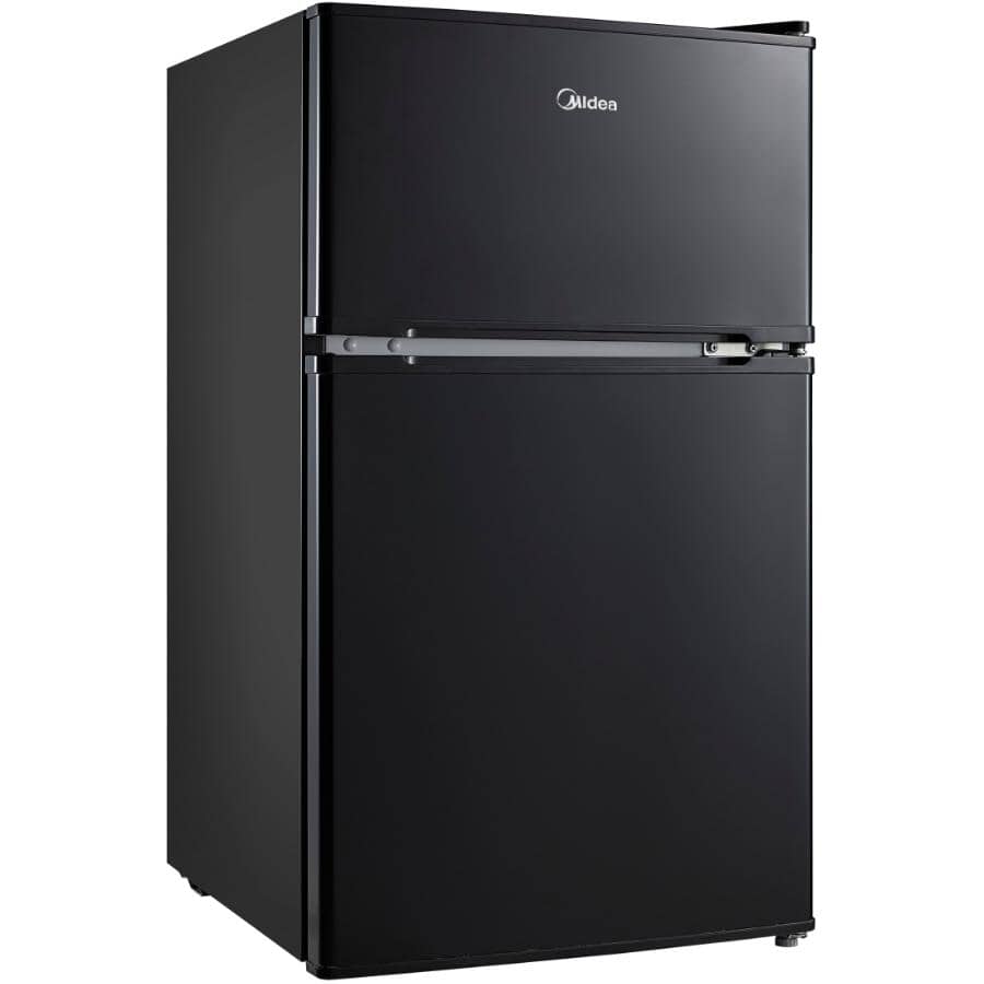 3.1 cu.ft. Two Door Mini Fridge with Freezer - Black