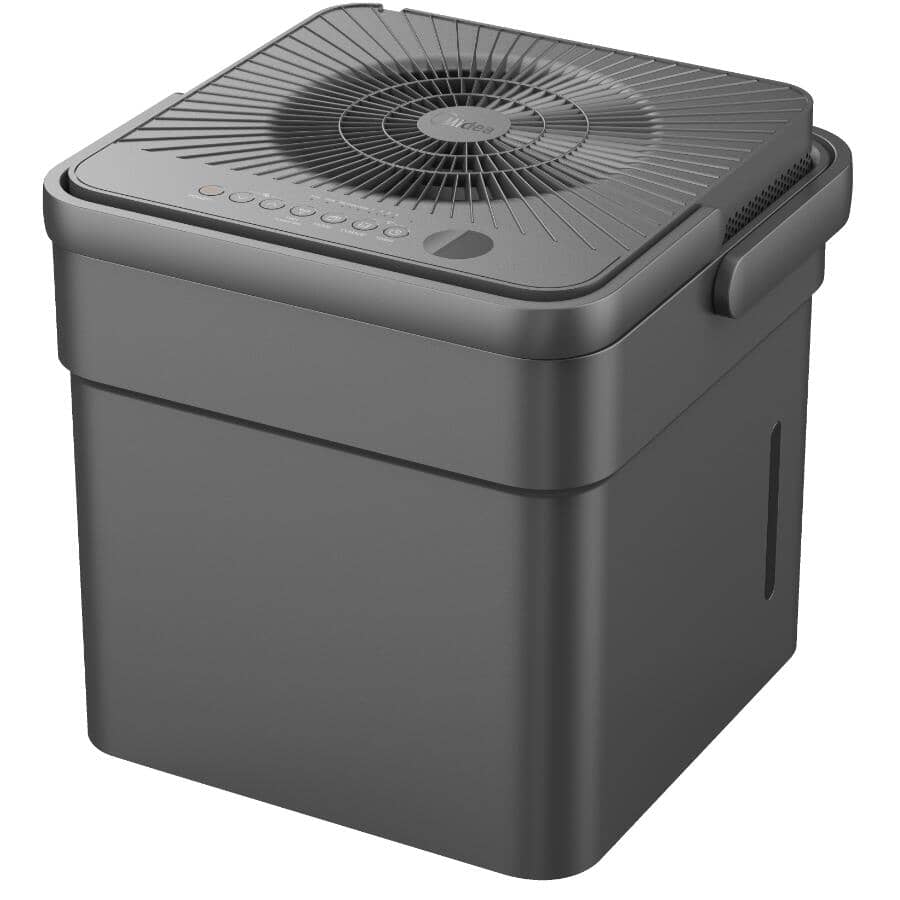50 Pint Smart Portable Cube Dehumidifier with Pump - Black