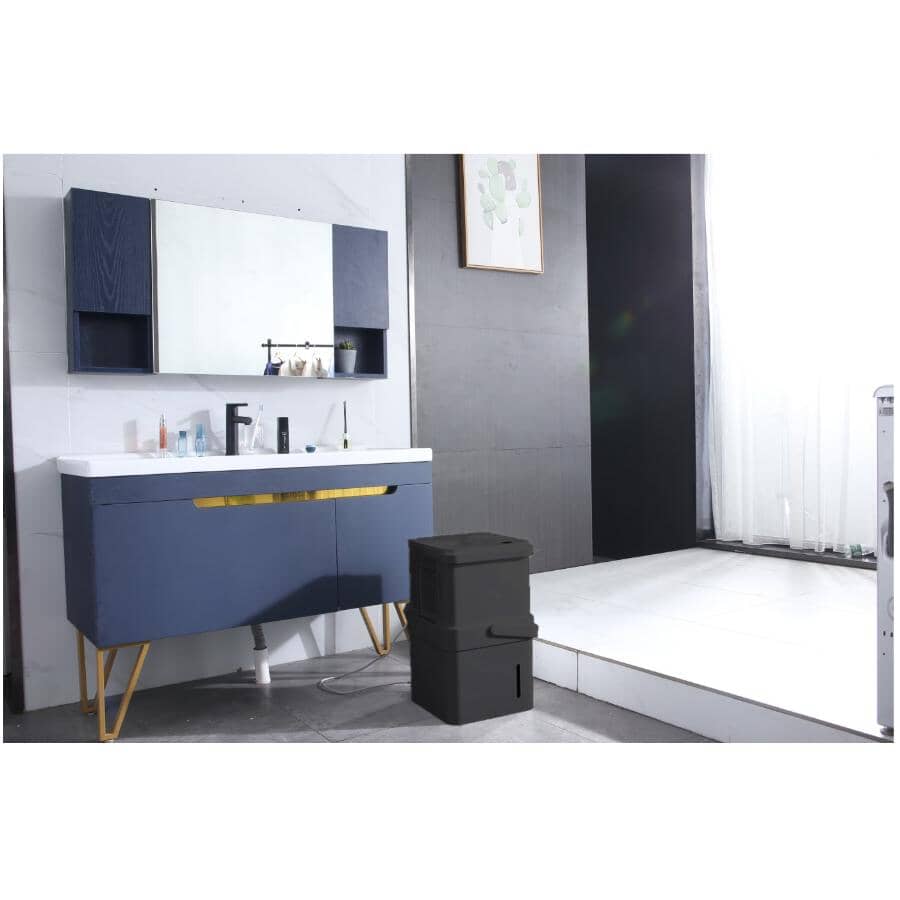 50 Pint Smart Portable Cube Dehumidifier with Pump - Black