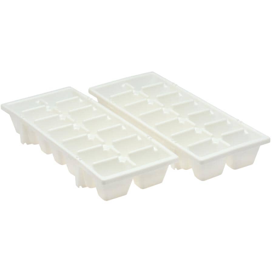 Ice Cube Trays- White, 2 Pack