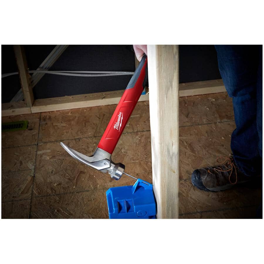 19 oz Straight Claw Framing Hammer - with Poly & Fiberglass Handle