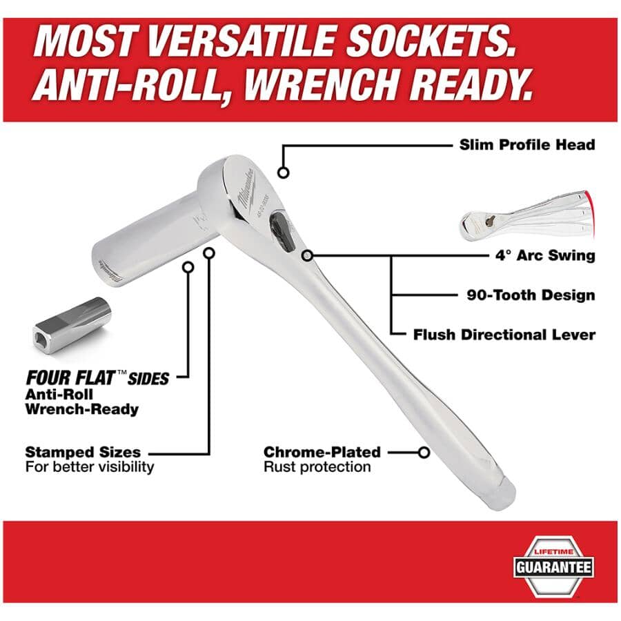 3/8" Drive Metric Ratchet & Socket Set - 32 Piece, with Case