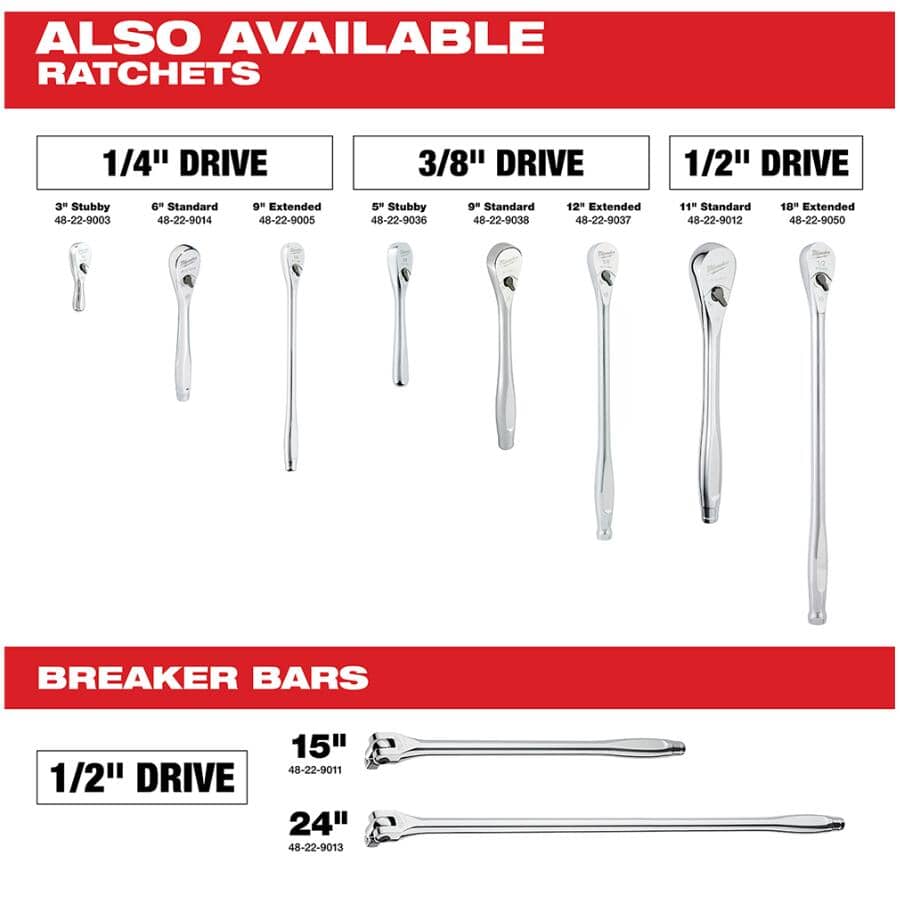 3/8" Drive Metric Ratchet & Socket Set - 32 Piece, with Case