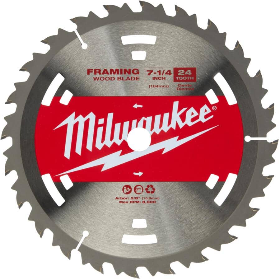 7-1/4" 24 Tooth Basic Carbide Framing Circular Saw Blade