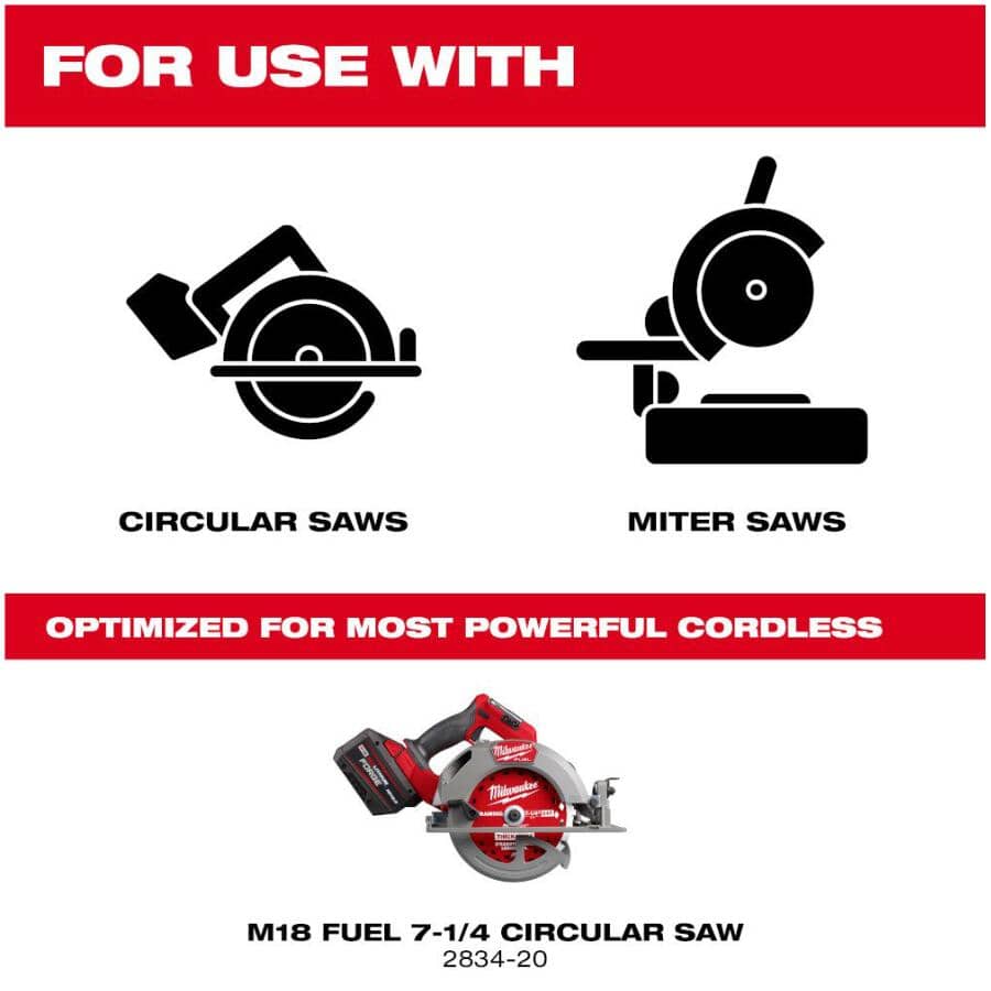 7-1/4" 24 Tooth Thick Kerf Framing Circular Saw Blade