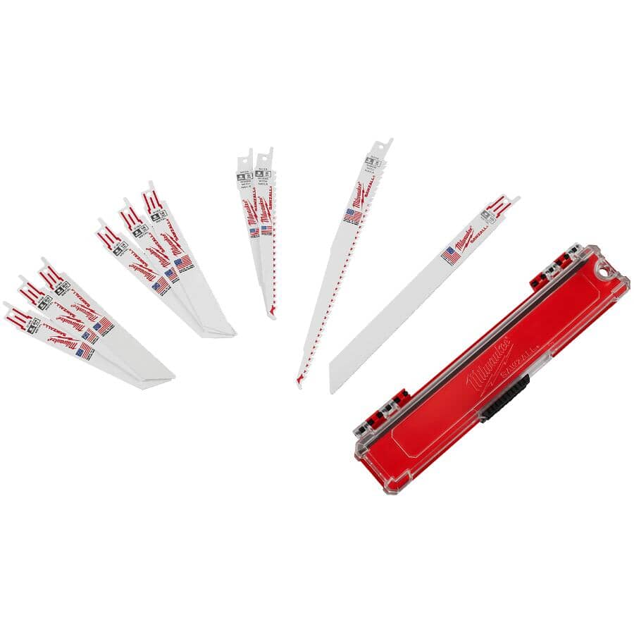 Assorted Sawzall Multi Purpose Reciprocating Saw Blade Set - 10 Pieces