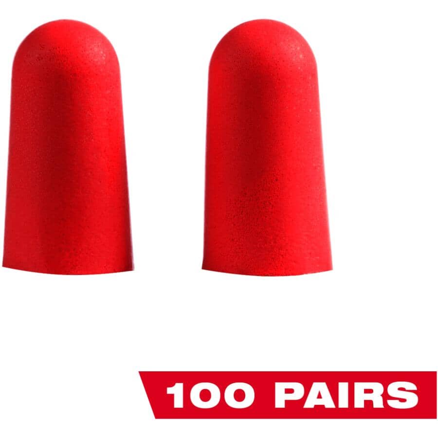 Foam Disposable Ear Plugs - 100 Pairs