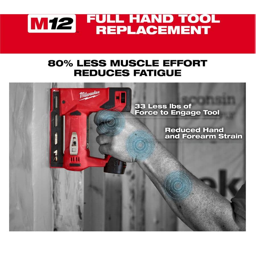 M12 Crown Stapler - 12V, 3/8", Tool only