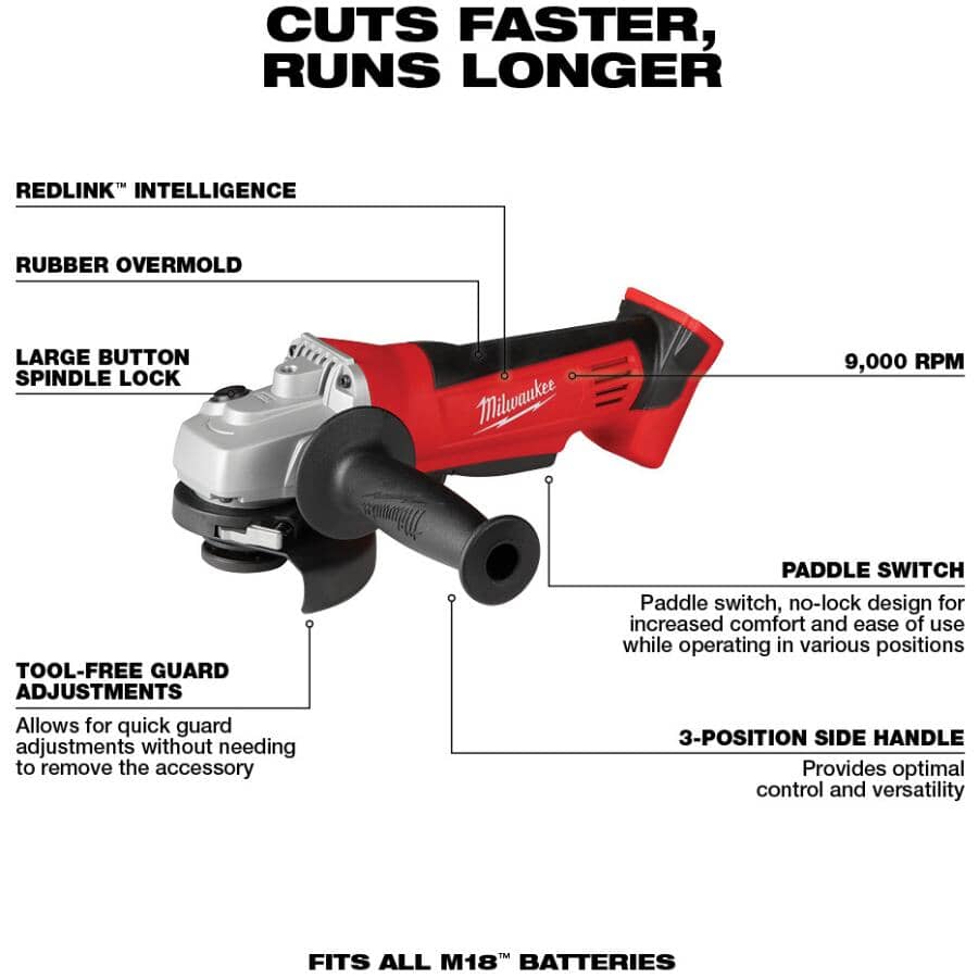M18 18V Lithium-Ion Cordless Combo Tool Kit - Circular Saw, Cut-off Grinder, Hammer Drill Driver, Impact Driver , Sawzall & Work Light