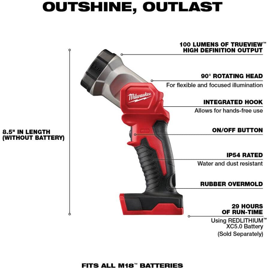 M18 18V Lithium-Ion Cordless Combo Tool Kit - Circular Saw, Cut-off Grinder, Hammer Drill Driver, Impact Driver , Sawzall & Work Light