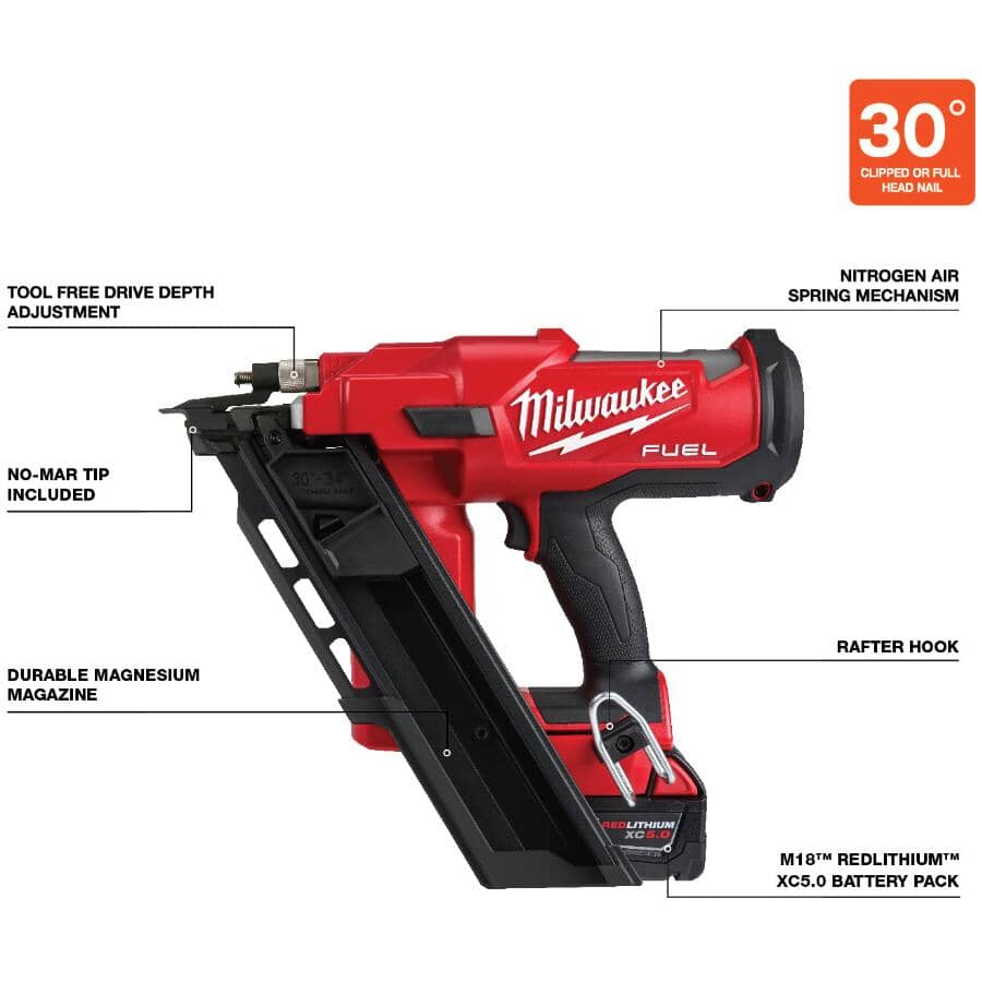 M18 Fuel 30 Degree Framing Nailer Kit