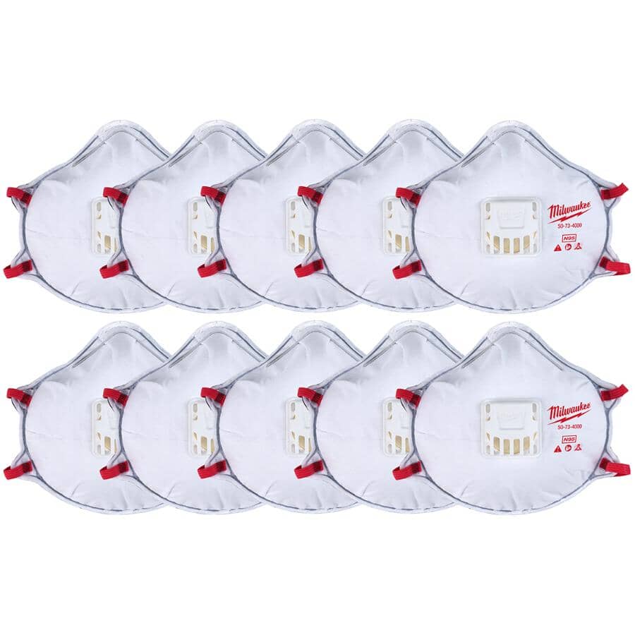 N95 Valved Respirator with Gasket - 10 Pack