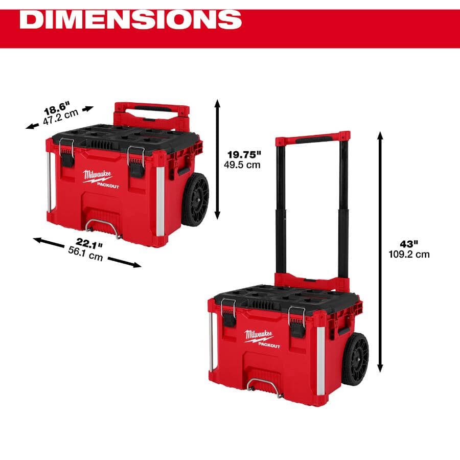 Packout 18" x 19" x 22.1" Rolling Tool Box