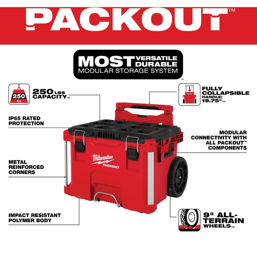 Packout 18" x 19" x 22.1" Rolling Tool Box