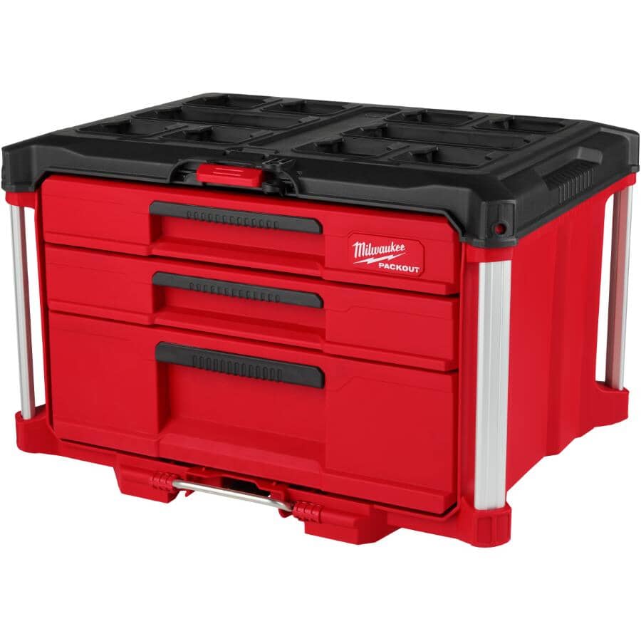 Packout Multi-Depth 3 Drawer Tool Box - 22.2" x 14.3" x 14.3"