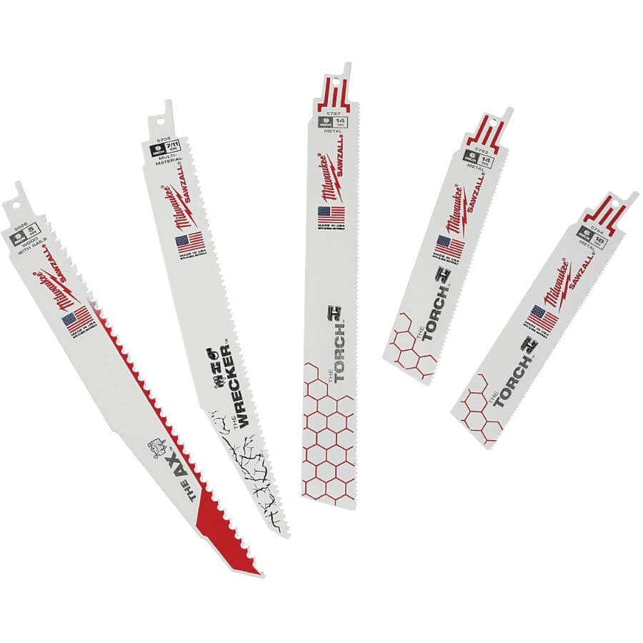 SAWZALL Demolition Nail-Embedded Wood & Metal Reciprocating Blade Set - 5 Piece