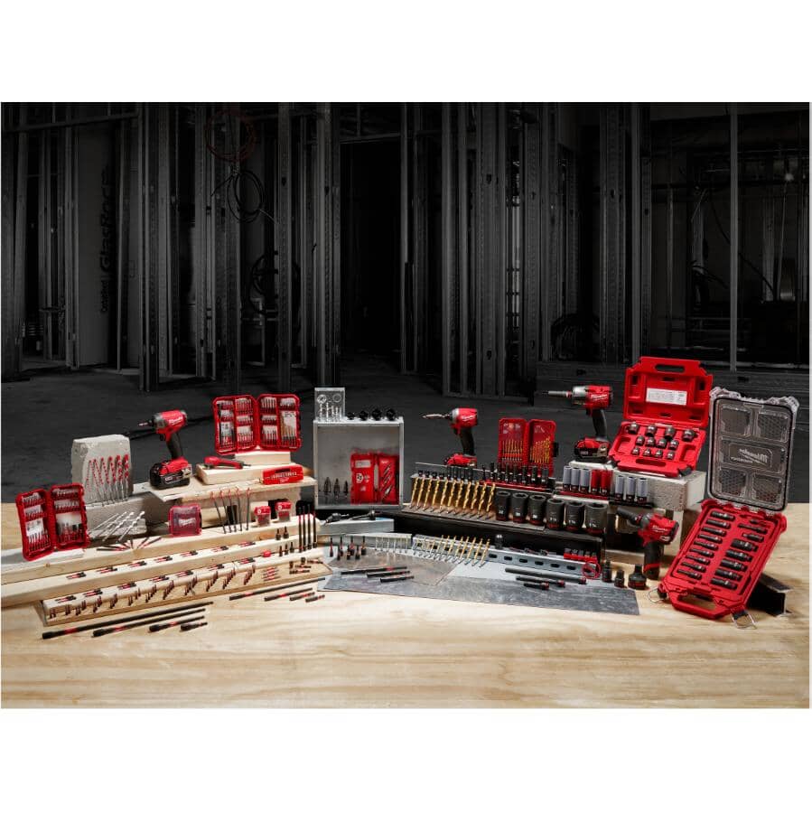 Shockwave 2" Square Impact Power Bits - with Holder, Assorted 10 Piece