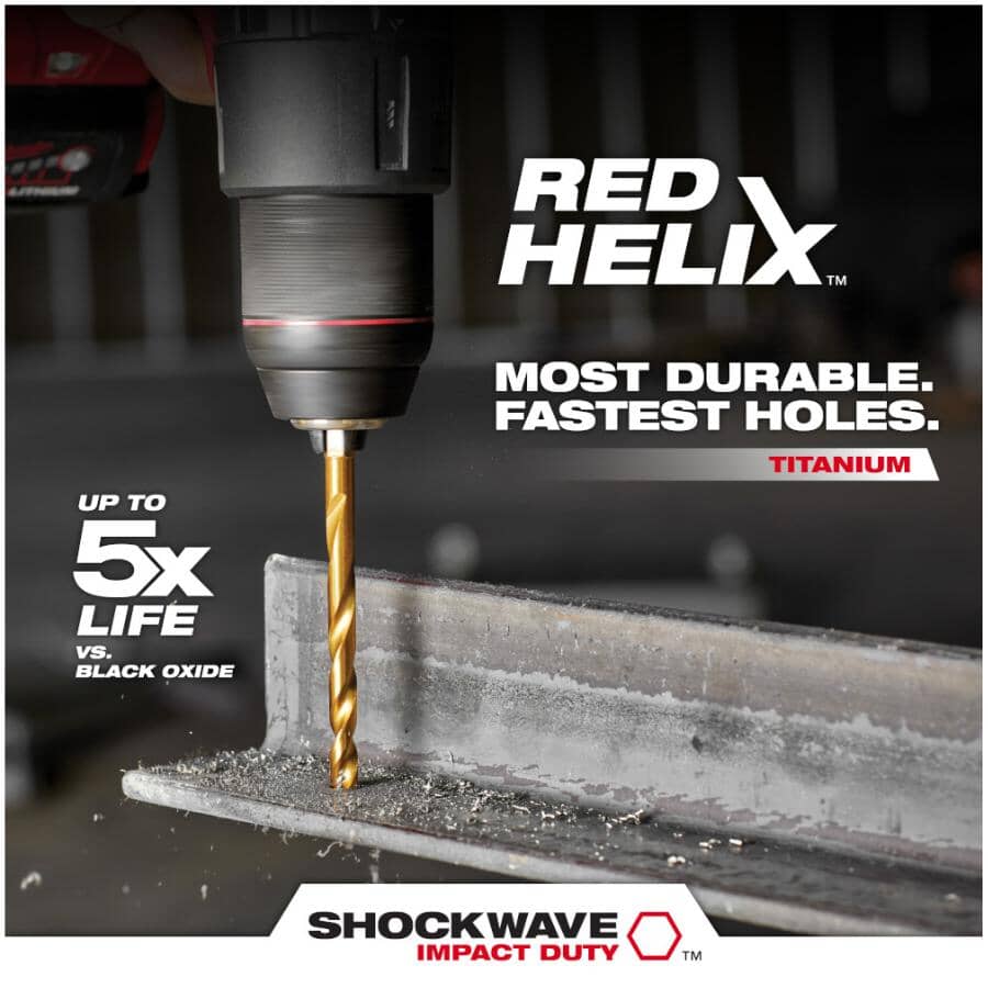 Shockwave Red Helix 5/32" Titanium Drill Bit