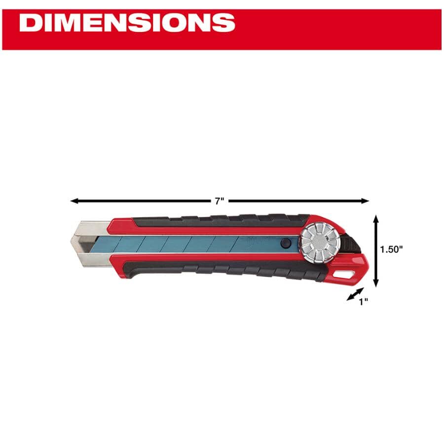 Snap Off Precision Cut Blade Utility Knife - with Metal Lock, 25 mm, Heavy Duty