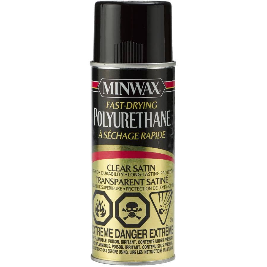 Fast Drying Polyurethane Spray - Clear Satin, 326 g
