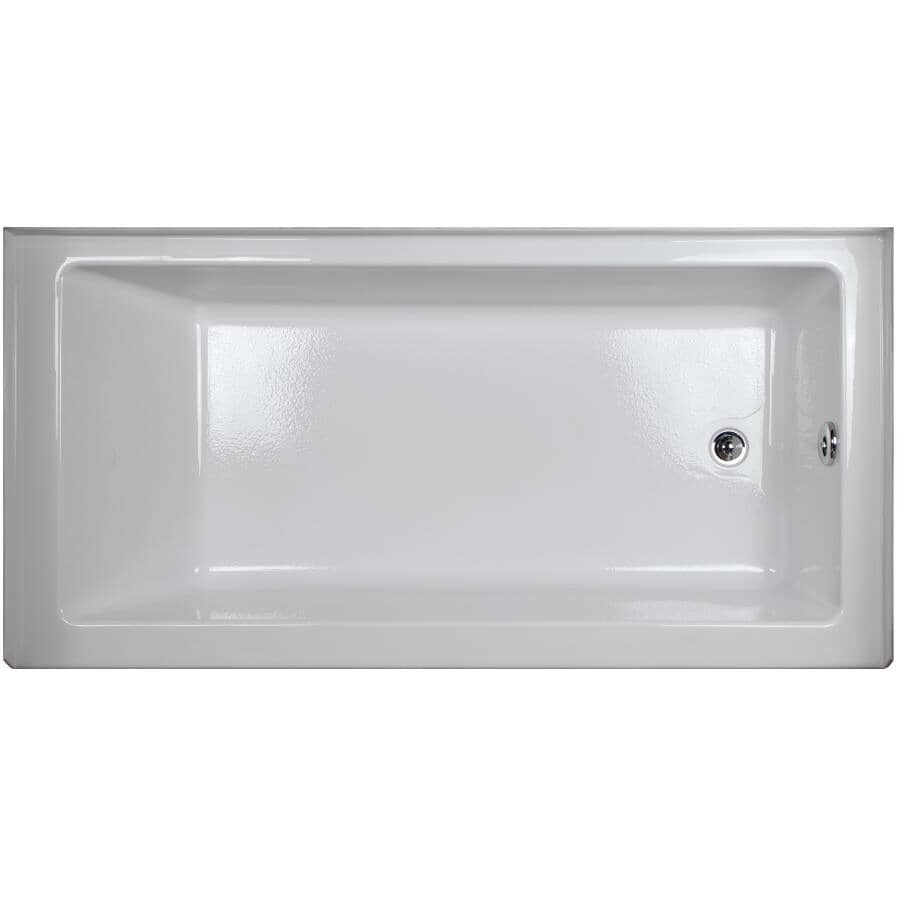 60" x 30" x 16" Austin 16 Acrylic Tub - with Right Hand Drain, White