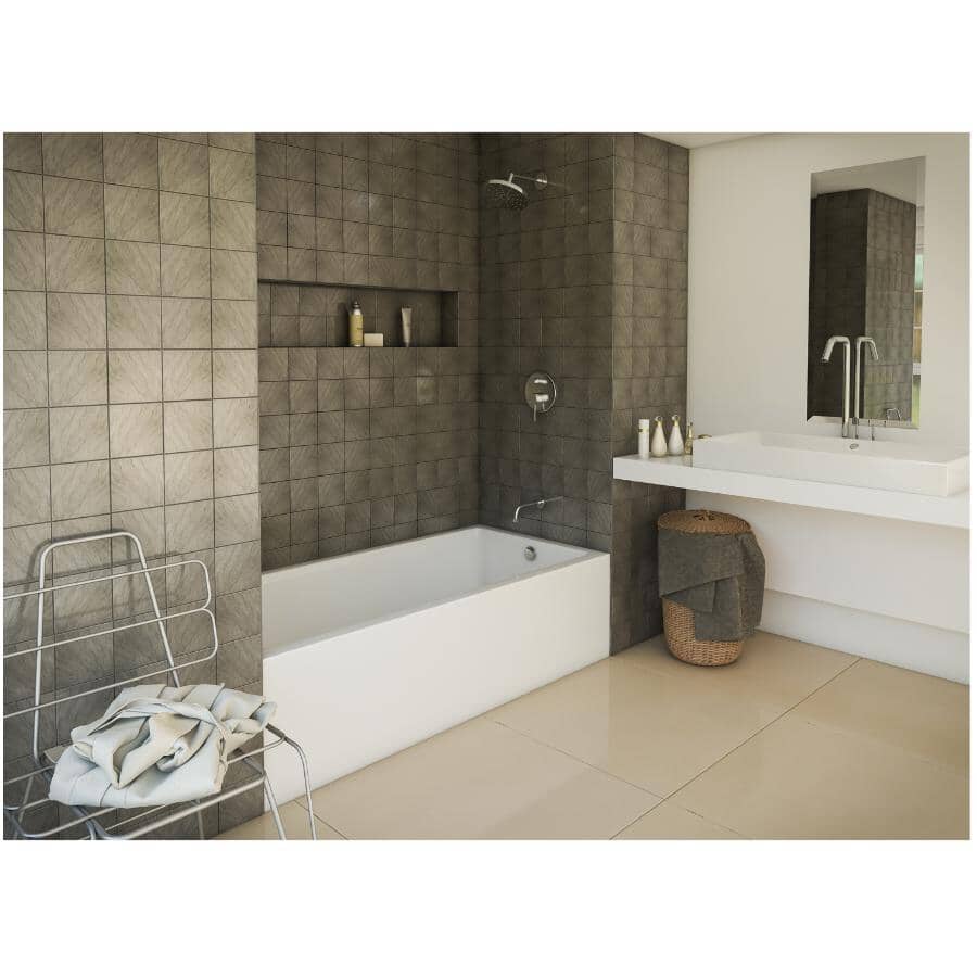 60" x 30" x 16" Austin 16 Acrylic Tub - with Right Hand Drain, White