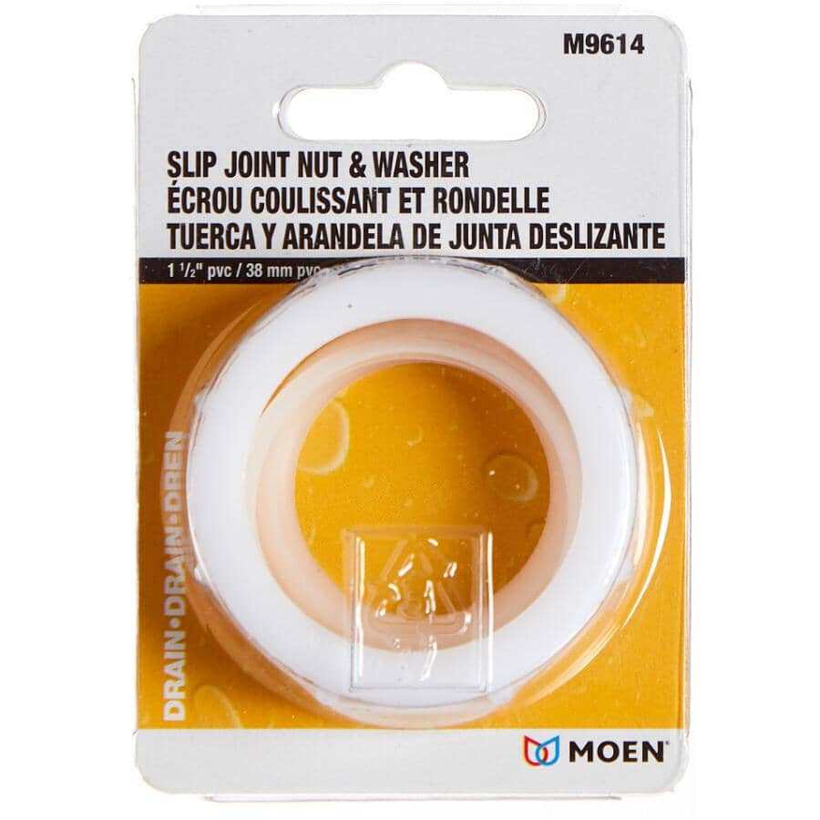 1-1/2" Slip Joint Drain Nut & Washer - Plastic