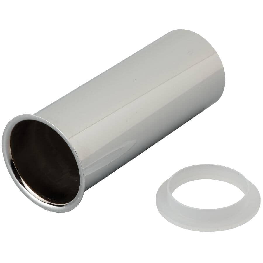 1-1/2" x 4" Chrome Plated Flanged Drain Tailpiece