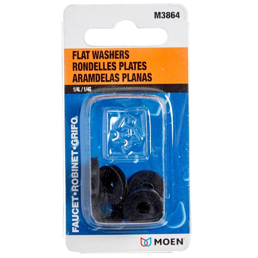 1/4" Large Flat Faucet Washers - 6 Pack