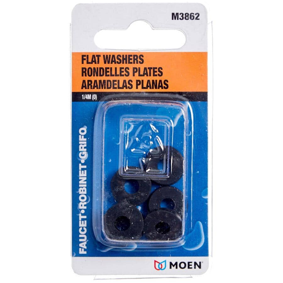 1/4" Medium Flat Faucet Washers - 6 Pack