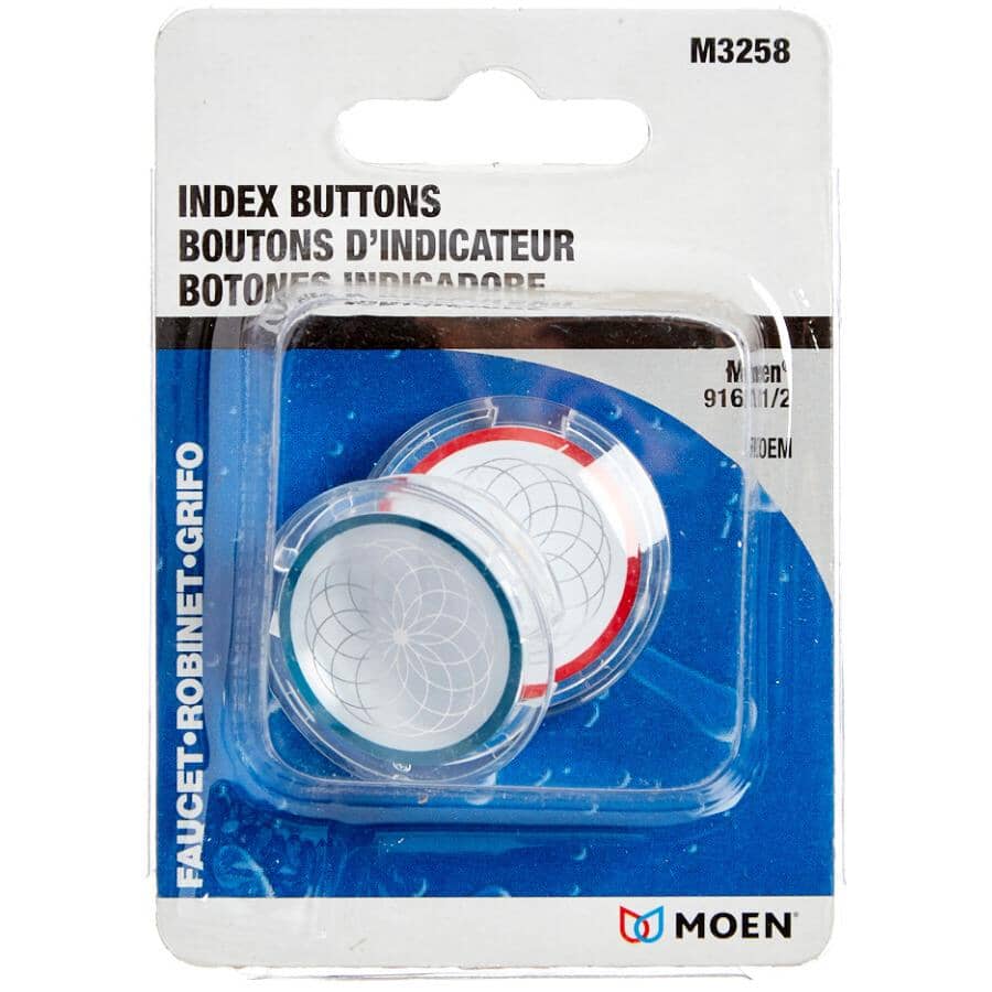 2 Handle Faucet Index Buttons