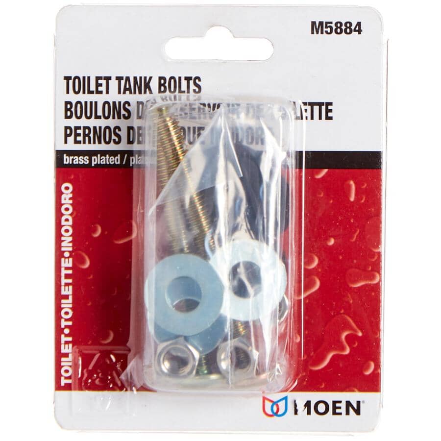 5/16" x 3" Brass Plated Tank Bowl Bolt Set